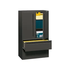 HON Brigade 700 Series 2 File Drawer Lateral File Cabinet, Locking, Letter/Legal, Charcoal, 42"W (H795LS.L.S)