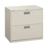 HON Brigade 600 Series 2-Drawer Lateral File Cabinet, Locking, Letter/Legal, Gray, 30"W (H672.L.Q)