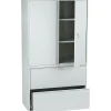 HON Brigade 800 Series Lateral File Cabinet, A4/Legal/Letter, 2-Drawer, Light Gray, 19 1/4"Depth