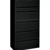 HON Brigade® 700 Series Lateral File, 5-Drawer, 67Hx36Wx19-1/4"D, Black