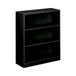 HON Brigade 3 Shelf 41"H Bookcase, Black Steel(HS42ABCP)