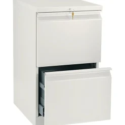 HON Brigade 2-Drawer Mobile Vertical File Cabinet, Letter Size, Lockable, 28"H x 15"W x 20"D, Putty (H33820RL)
