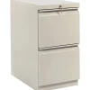 HON Brigade 2-Drawer Mobile Vertical File Cabinet, Letter Size, Lockable, 28"H x 15"W x 23"D, Putty (HON33823RL)
