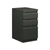 HON Brigade 3-Drawer Mobile Vertical File Cabinet, Letter Size, Lockable, 28"H x 15"W x 19.88"D, Charcoal (H33720RS)