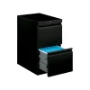 HON Brigade 2-Drawer Mobile Vertical File Cabinet, Letter Size, Lockable, 28"H x 15"W x 22.88"D, Black (HON33823RP)