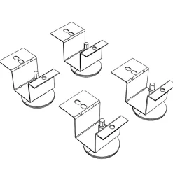 HON Brigade Pedestal Adjustable Glides, Black (HON20040AG)