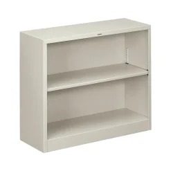 HON Brigade 2-Shelf Standard Bookcase, Light gray (HONS30ABCQ)