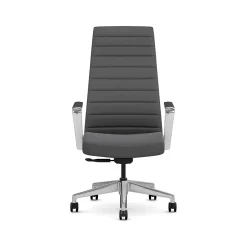 HON Cofi Fabric Swivel Executive Chair, Graphite/Polished Aluminum (HCFEU.W0.STC.P.H.UR93.CHSTC09.PA)