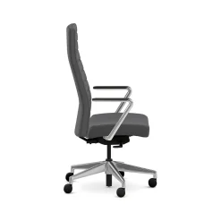 HON Cofi Fabric Swivel Executive Chair, Graphite/Polished Aluminum (HCFEU.W0.STC.P.H.UR93.CHSTC09.PA)