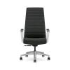 HON Cofi Fabric Swivel Executive Chair, Black/Polished Aluminum (HCFEU.W0.STC.P.H.UR10.CHSTC09.PA)