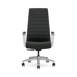 HON Cofi Fabric Swivel Executive Chair, Black/Polished Aluminum (HCFEU.W0.STC.P.H.UR10.CHSTC09.PA)