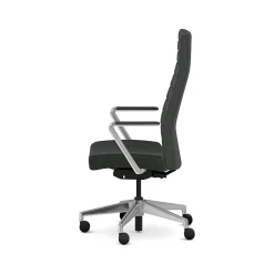 HON Cofi Fabric Swivel Executive Chair, Black/Polished Aluminum (HCFEU.W0.STC.P.H.UR10.CHSTC09.PA)