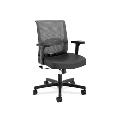 HON Convergence Mesh Back Vinyl Task Chair, Black (HONCMS1AUR10)