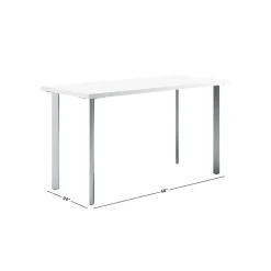 HON Coze 48"W Desk, Designer White and Silver (RPL2448DWP6)
