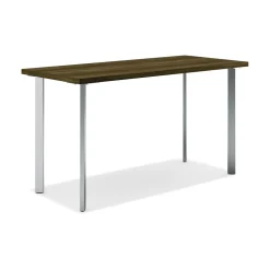 HON Coze 42"W Desk, Florence Walnut and Silver (HONRPL2442FWP6)