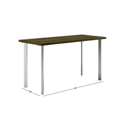 HON Coze 54"W Desk, Florence Walnut and Silver (HONRPL2454FWP6)