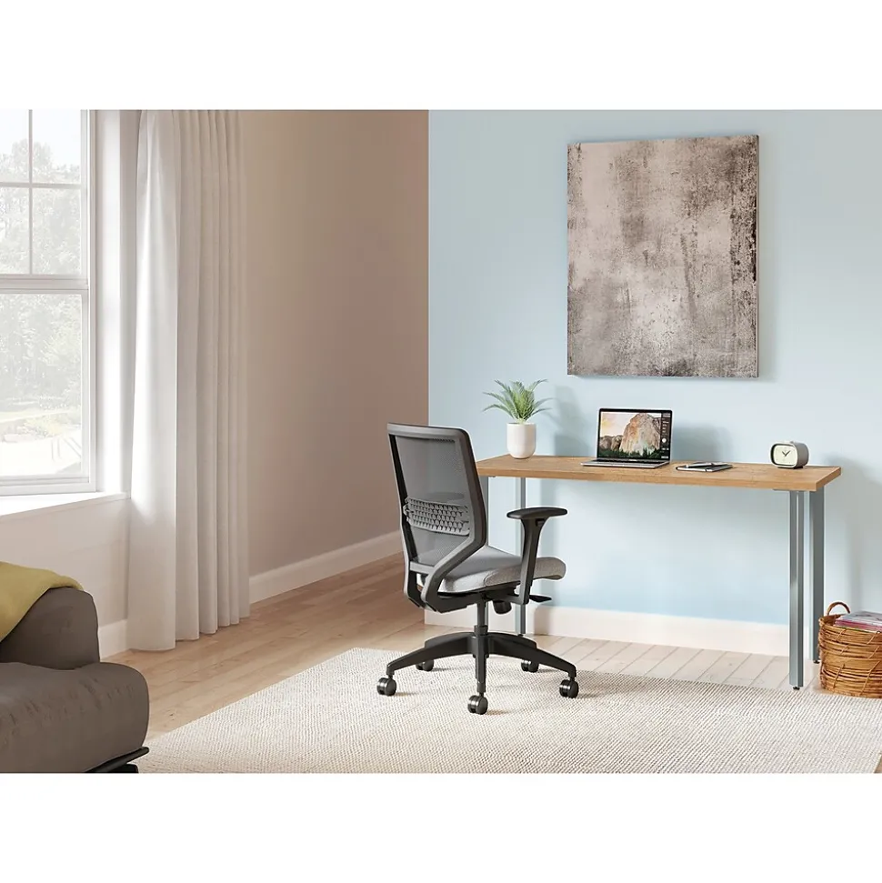 HON Coze 54"W Desk, Natural Recon and Silver (HONRPL2454N1P6)