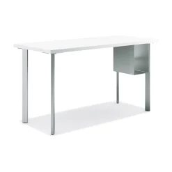 HON Coze 48"W Desk w/U-Storage, Designer White and Silver (HONRPL2448DWP6S)