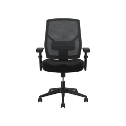 HON Crio High-Back Task Chair, Mesh Back, Adjustable Arms, Adjustable Lumbar, Black Leather (BSXVL581SB11T)