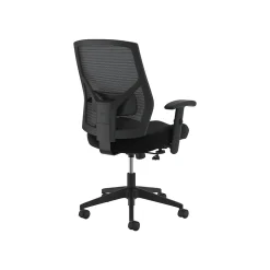 HON Crio High-Back Task Chair, Mesh Back, Adjustable Arms, Adjustable Lumbar, Black Leather (BSXVL581SB11T)