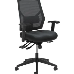 HON Crio Mesh/Bonded Leather High-Back Task Chair, Black (BSXVL582SB11T)