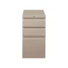 HON Flagship 3-Drawer Mobile Vertical File Cabinet, Letter Size, Lockable, 28"H x 15"W x 22.88"D, Putty (HON18723RL)
