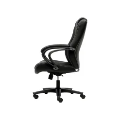 HON High-Back Chair, Fixed Arms, Black Vinyl (BSXVL402EN11)