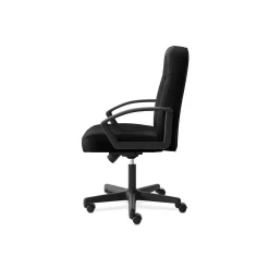 HON High-Back Executive Chair, Center-Tilt, Fixed Arms, Black Fabric (BSXVL601VA10)