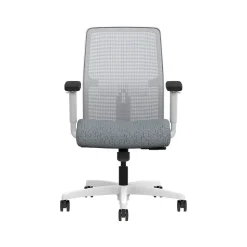 HON Ignition 2.0 Fabric/Mesh Swivel Task Chair, Basalt/Designer White (HITLMKD.Y1.A.H.IF.APX25.DW.SB.DWX)
