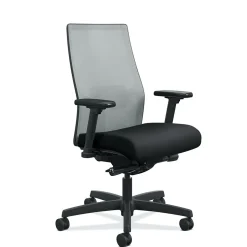 HON Ignition 2.0 Mesh Back Fabric Task Chair, Black/Fog (HONI2M2AFLC10TK)