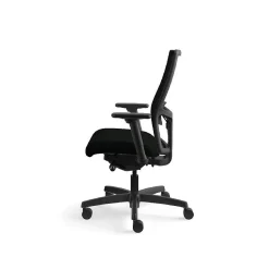 HON Ignition 2.0 Mesh/Vinyl Mid-Back Task Chair, Adjustable Arms, Black (HON12M2AMLU10TK)