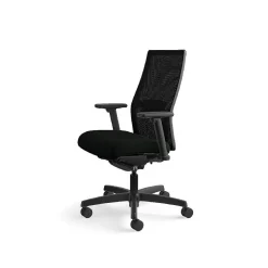 HON Ignition 2.0 Mesh/Vinyl Mid-Back Task Chair, Adjustable Arms, Black (HON12M2AMLU10TK)