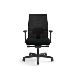 HON Ignition 2.0 Mesh/Vinyl Mid-Back Task Chair, Adjustable Arms, Black (HON12M2AMLU10TK)