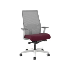 HON Ignition 2.0 Mid-Back Fabric Swivel Task Chair, Designer White/Fog/Merlot Blume (HIWMM.Y2.A.TS.)
