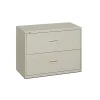 HON Lateral File, 2 Drawers, Molded Pull, 36"W, Light Gray Finish (BSX482LQ)