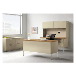 HON Metro Classic 60" Double Pedestal Desk, Harvest (HONP3262CL)