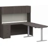 HON Mod 72" Executive Height-Adjustable Workstation with Storage, Slate Teak (HLPL8472HATHTCHSL1)