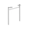 HON Mod 24" U-Shaped Desk Base, Silver (HLPLLEG24U.SLVR)