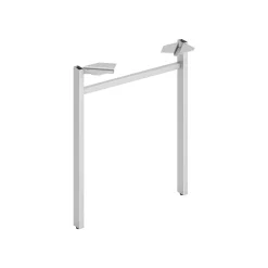 HON Mod 24" U-Shaped Desk Base, Silver (HLPLLEG24U.SLVR)