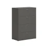 HON Mod 4-Drawer Lateral File Cabinet, Locking, Letter/Legal, Slate Teak, 36" (HLPLLF3620L4.LSL1)