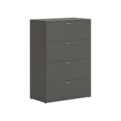 HON Mod 4-Drawer Lateral File Cabinet, Locking, Letter/Legal, Slate Teak, 36" (HLPLLF3620L4.LSL1)