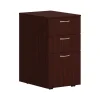 HON Mod 3-Drawer Mobile Vertical File Cabinet, Letter/Legal Size, Lockable, Traditional Mahogany (HONPLPMBBFLT1)
