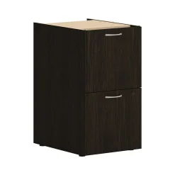 HON Mod 3-Drawer Mobile Vertical File Cabinet, Letter/Legal Size, Lockable, 28"H x 15"W x 20"D, Java Oak (HONPLPSBBFLJ1)