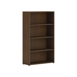 HON Mod 4-Shelf 53"H Bookcase, Sepia Walnut (HLPLBC3013B4.LSE1)