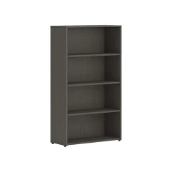 HON Mod 4-Shelf 53"H Bookcase, Slate Teak (HLPLBC3013B4.LSL1)