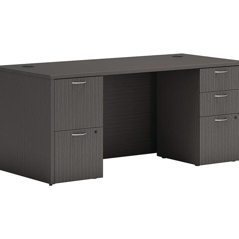 HON Mod 66"W Computer Desk, Slate Teak (HLPLDS66PSTM1)