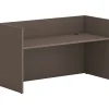 HON Mod 72"W Reception Desk Shell, Slate Teak (HLPLRCPNDS7230.LSL1)