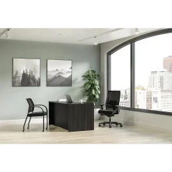 HON Mod 60"W Single-Pedestal Desk, Java Oak (HLPLDS60PSJA1)