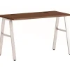 HON Mod 48"W Table Desk, Slate Teak (HLPL4824LS1ALEGSLV)