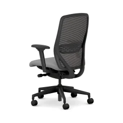 HON Nucleus Fabric/Mesh Swivel Task Chair, Frost/Black (HNR1KD.Y2.STC.A.H.IM.CU22.BL.SB.T)